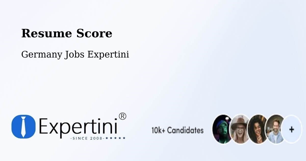 Resume Score & Job Description Match Tool – Stadtlohn - Germany Jobs Expertini